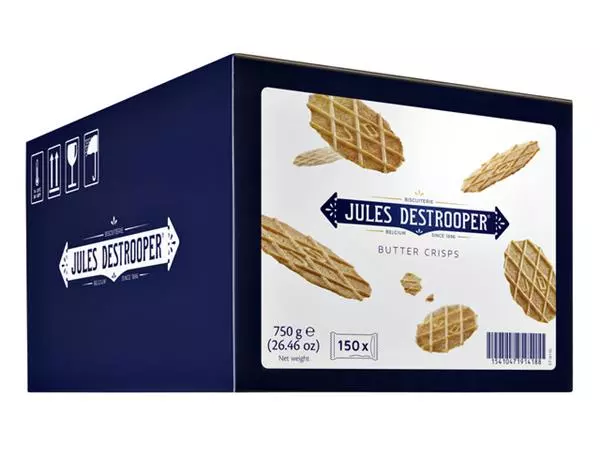 Een Koekjes Jules Destrooper natuurboterwafels doos 150st. koop je bij NiceSupplies.nl