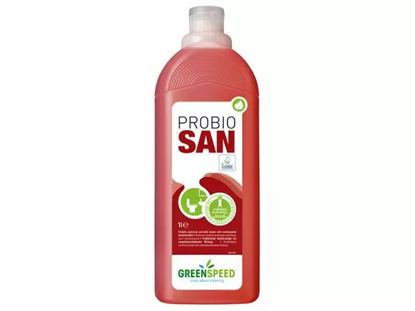 Een Sanitairreiniger Greenspeed Probio San 1 liter koop je bij Totaal Kantoor Goeree