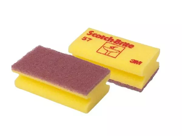 Een Eponge à récurer Scotch-Brite surface délicate 70x130mm jaune koop je bij Van Hoye Kantoor BV