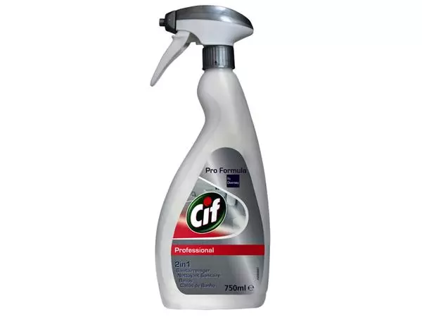 Een Sanitairreiniger Cif Professional spray 750ml koop je bij MV Kantoortechniek B.V.
