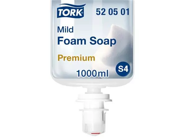 Een Handzeep Tork S4 foam mild geparfumeerd 1000ml 520501 koop je bij MV Kantoortechniek B.V.