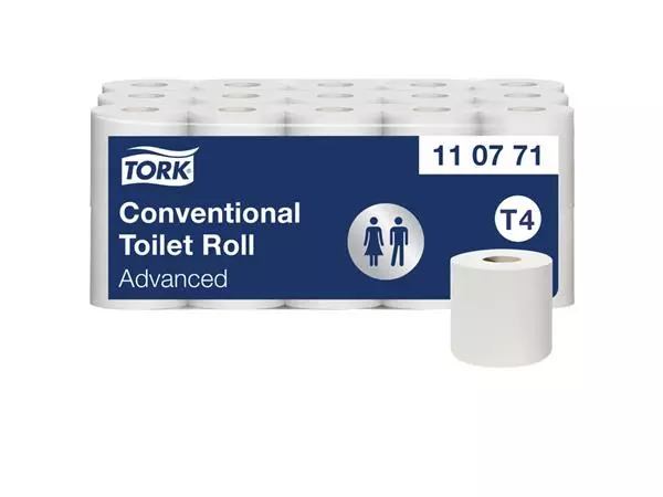 Een Toiletpapier Tork T4 Advanced 2-laags 400 vel 110771 koop je bij Van Hoye Kantoor BV
