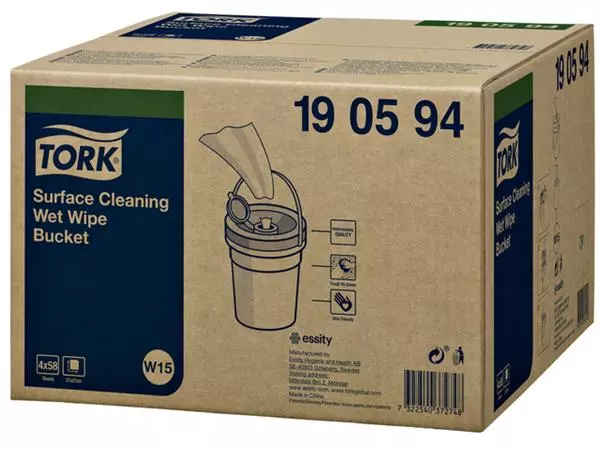 Een Reinigingsdoekjes Tork Surface W15 sterke textuur wit 190594 koop je bij NiceSupplies.nl