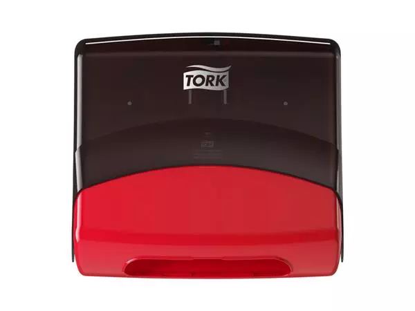 Reinigingsdoekdispenser Tork W4 Performance wandmontage zwart/rood 654008
