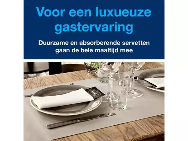 Een Dinnerservetten Tork Premium LinStyle® 1-laags 50 stuks wit 478711 koop je bij Unimark Office B.V.