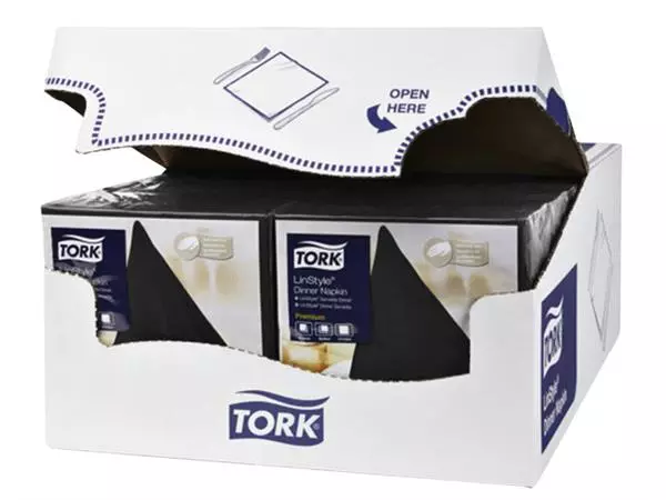 Een Dinnerservetten Tork LinStyle 1/4-vouw 1-laags 50st zwart 478726 koop je bij Unimark Office B.V.