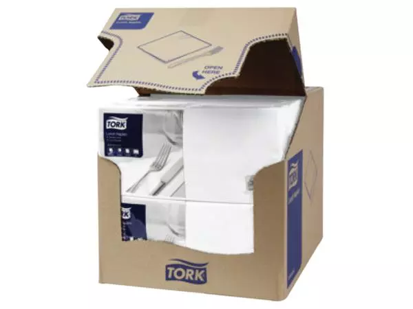 Een Servetten Tork 2-laags 1/4 gevouwen 200st wit 477149 koop je bij NiceSupplies.nl