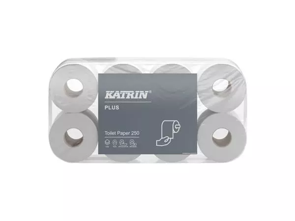 Een Toiletpapier Katrin Plus 3-laags 250vel 72rollen wit koop je bij EconOffice