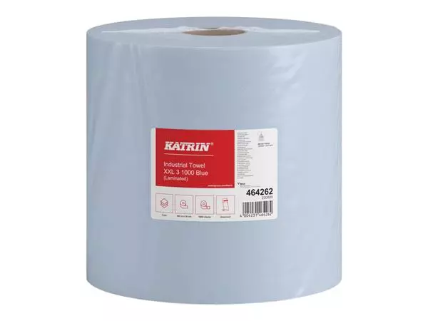 Een Poetspapier Katrin 3-laags XXL 380mmx360m blauw koop je bij The Cartridge Company