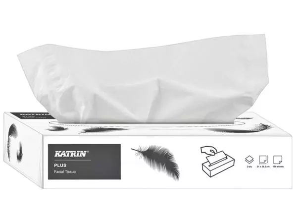 Een Facial tissues Katrin 2-laags 100vel wit 11797 koop je bij KantoorProfi België BV