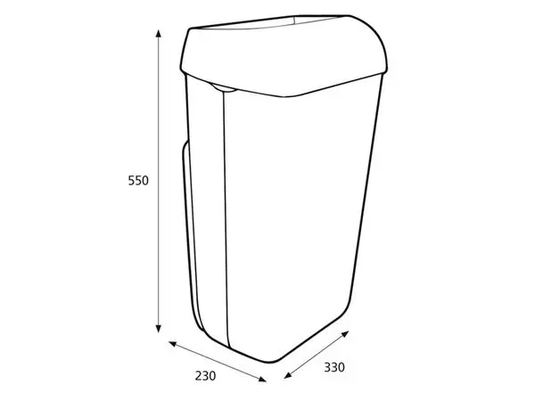 Een AFVALBAK KATRIN 91899 25LITER WIT koop je bij Kantoorvakhandel van der Heijde