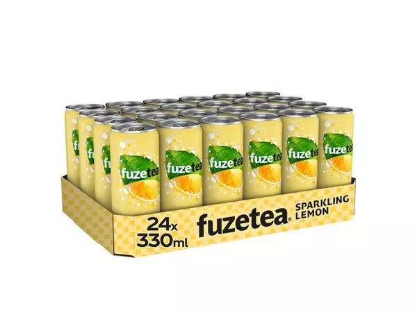 Een Frisdrank Fuze Tea Black Tea sparkling lemon blik 330ml koop je bij NiceSupplies.nl