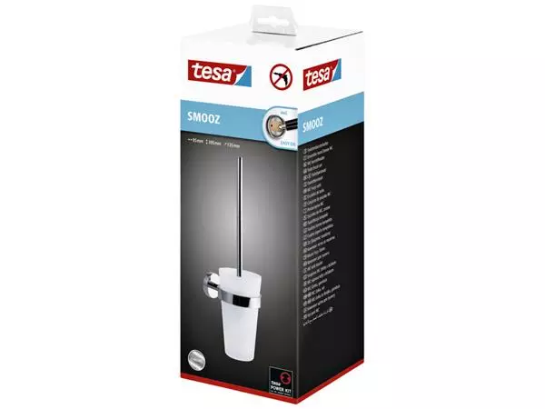 Een Toiletborstelset tesa® Smooz verchroomd metaal zelfklevend koop je bij NiceSupplies.nl