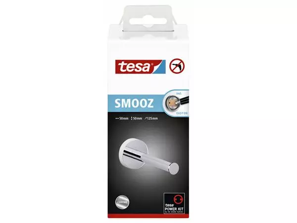 Een Reserverolhouder tesa® Smooz hoogglans verchroomd metaal zelfklevend koop je bij NiceSupplies.nl