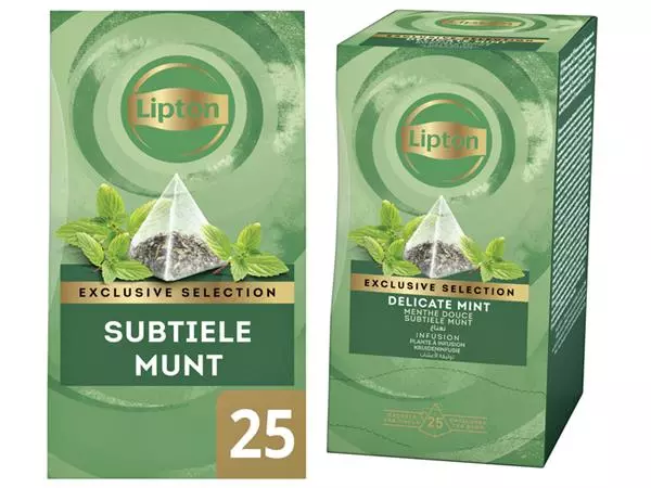 Een Thee Lipton Exclusive subtiele munt 25x2gr koop je bij Unimark Office B.V.