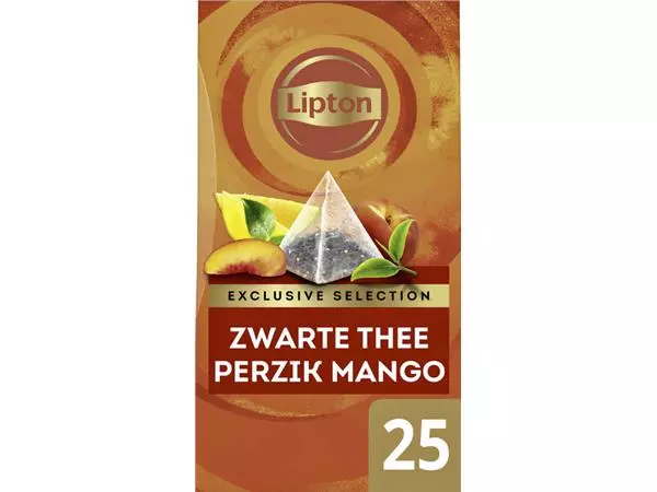 Een Thee Lipton Exclusive perzik mango 25x2gr koop je bij Van Leeuwen Boeken- en kantoorartikelen