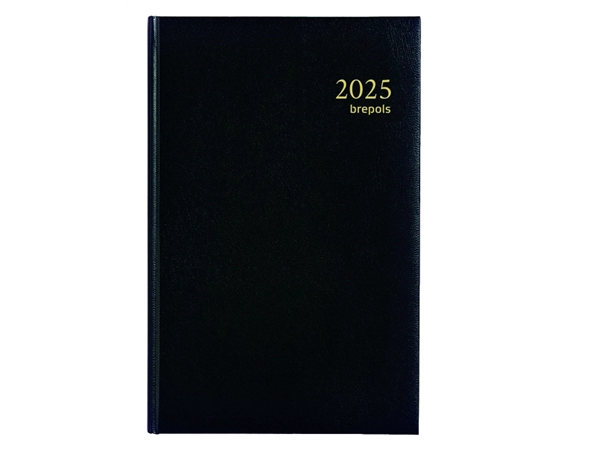 Buy your Agenda 2025 Brepols Saturnus Lima 2dagen/1pagina zwart at QuickOffice BV