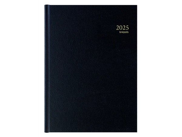 Een Agenda 2025 Brepols Bremax Santex A4 1 jour/2 pages 8 colonnes noir koop je bij Van Hoye Kantoor BV