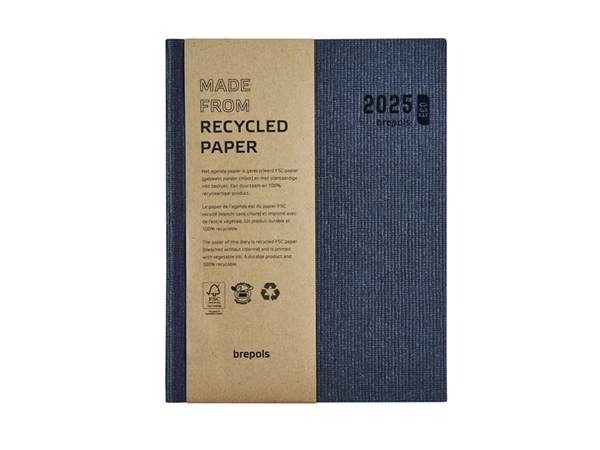 Agenda 2025 Brepols Ecotiming Kazar 7dagen/2pagina's blauw