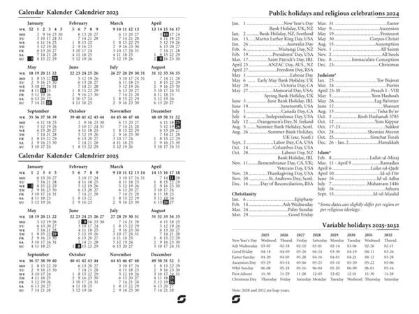 Calendarium 2025 Succes Senior 7 dagen/2pagina's