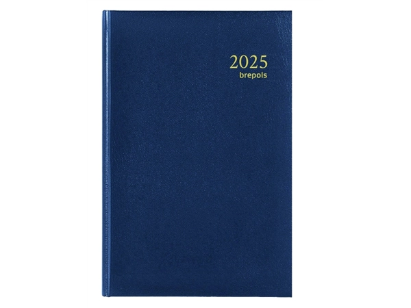 Een Agenda 2025 Brepols Saturnus Luxe 1dag/1pagina blauw koop je bij Van Hoye Kantoor BV