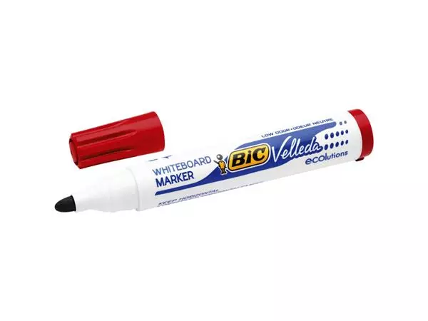 Een Viltstift Bic Velleda 1701 whiteboard rond large rood koop je bij Unimark Office B.V.