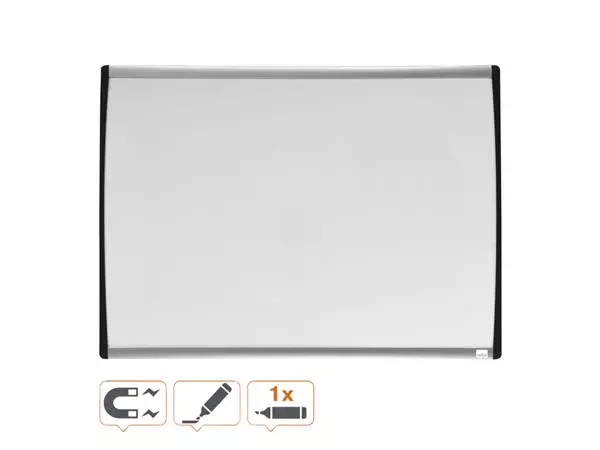 Een Whiteboard Nobo 58.5x43cm gewelfd koop je bij Buro De Peuter