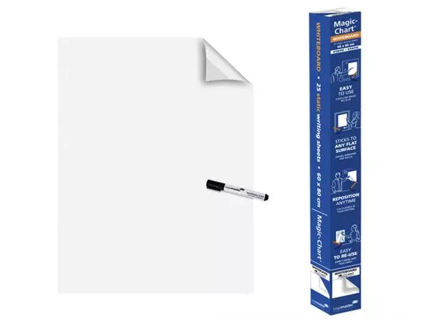 Een Magic-Chart Legamaster Whiteboard 60x80cm wit koop je bij L&N Partners voor Partners B.V.
