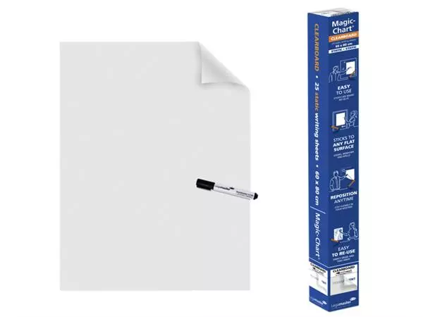Een Magic-Chart Legamaster Whiteboard 60x80cm transparant koop je bij EconOffice