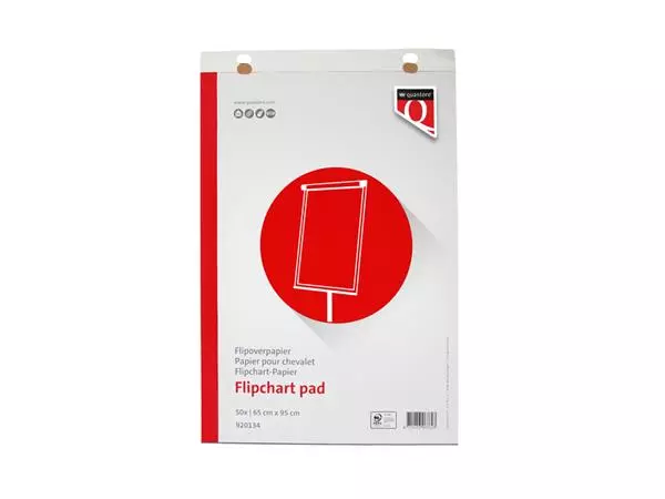 Een Flipoverpapier Quantore 65x95cm 50vel ongevouwen koop je bij NiceSupplies.nl