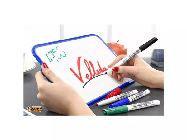 Een Viltstift Bic Velleda 1744 whiteboard rond medium assorti kartonnen etui à 4 stuks koop je bij Unimark Office B.V.