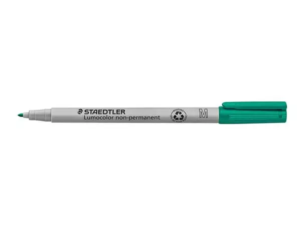 Een Viltstift Staedtler Lumocolor 313 permanent S groen koop je bij Van Hoye Kantoor BV