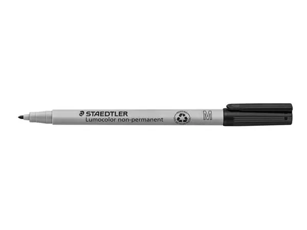 Een Viltstift Staedtler Lumocolor 315 non permanent M zwart koop je bij Unimark Office B.V.