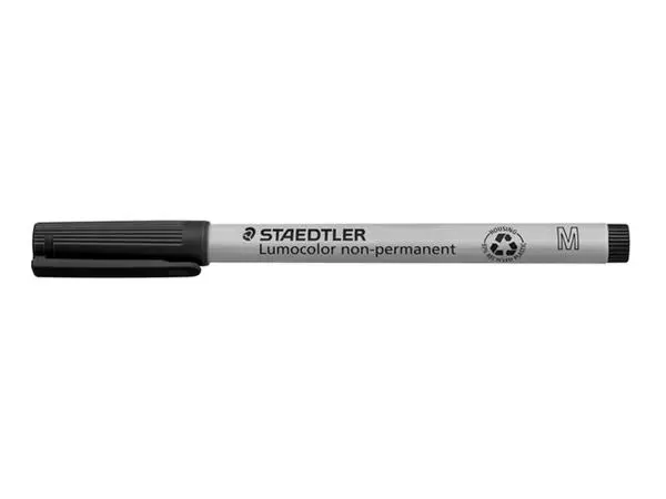 Een Viltstift Staedtler Lumocolor 315 non permanent M zwart koop je bij NiceSupplies.nl