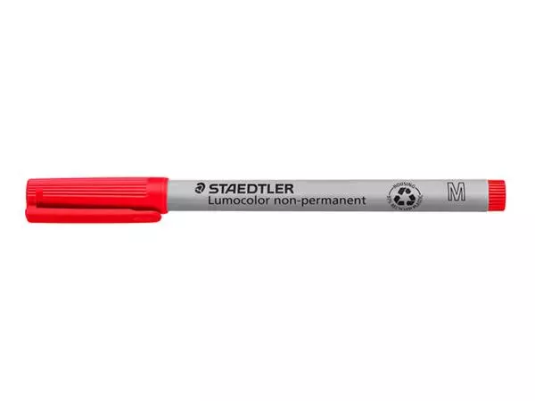 Een Viltstift Staedtler Lumocolor 315 non permanent M rood koop je bij Buro De Peuter