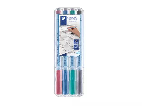 Een VILTSTIFT STAEDTLER OHP LUMO F 305 CORRECTABLE ASS koop je bij Kantoorvakhandel van der Heijde