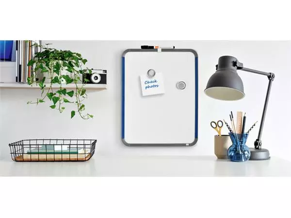 Een Whiteboard Nobo Slim Line 28x36cm wit koop je bij NiceSupplies.nl