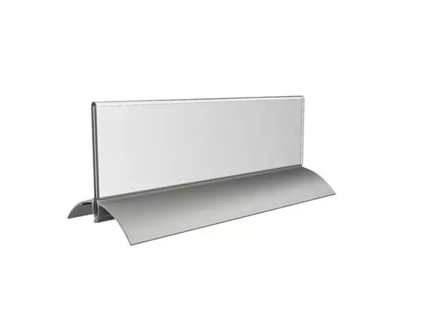 Een Tafelnaambord Europel 2 61x210mm acryl aluminium koop je bij Kantoorvakhandel van der Heijde