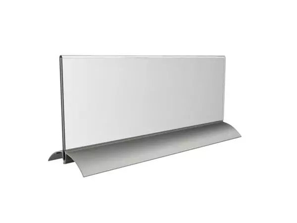 Een TAFELNAAMBORD EUROPEL 105X297MM ACRYL ALUMINIUM koop je bij Kantoorvakhandel van der Heijde