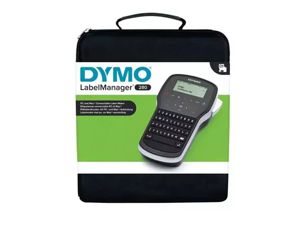 Een Labelprinter Dymo LabelManager 280 draagbaar qwerty 12mm zwart in koffer koop je bij Van Leeuwen Boeken- en kantoorartikelen