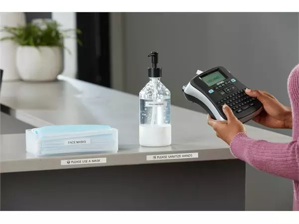 Een Labelprinter Dymo LabelManager 210D+ draagbaar qwerty 12mm zwart in koffer koop je bij Buro De Peuter