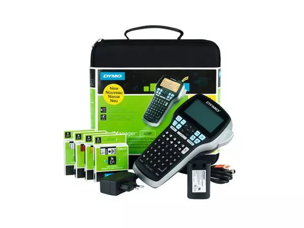 Een Labelprinter Dymo LabelManager 420P draagbaar abc 19mm zwart in koffer koop je bij EconOffice