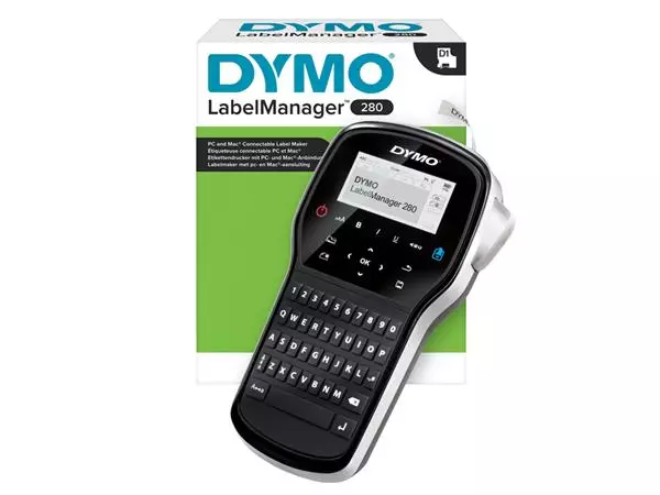 Een Labelprinter Dymo LabelManager 280 draagbaar qwerty 12mm zwart koop je bij KantoorProfi België BV