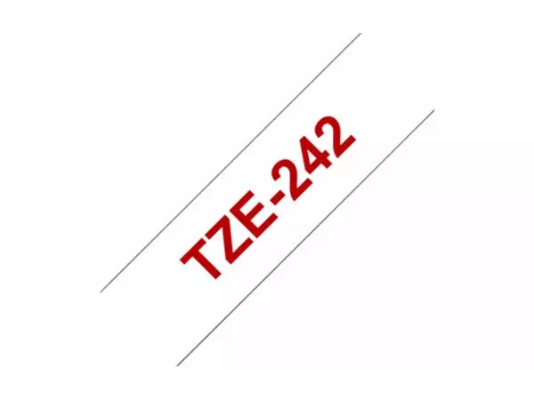 Een LABELTAPE BROTHER PTOUCH TZE242 18MM WIT koop je bij Kantoorvakhandel van der Heijde