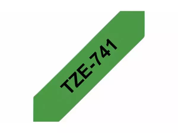 Een LABELTAPE BROTHER PTOUCH TZE741 18MM GROEN koop je bij Kantoorvakhandel van der Heijde