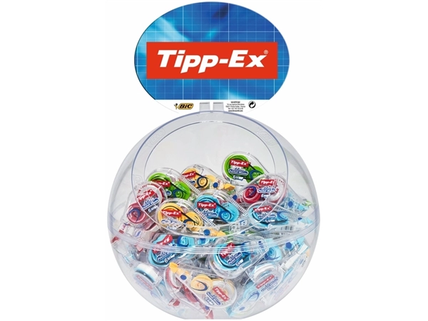 Een Correctieroller Tipp-ex mini pocket mouse 5mmx6m display à 30 +10 stuks gratis koop je bij Van Hoye Kantoor BV