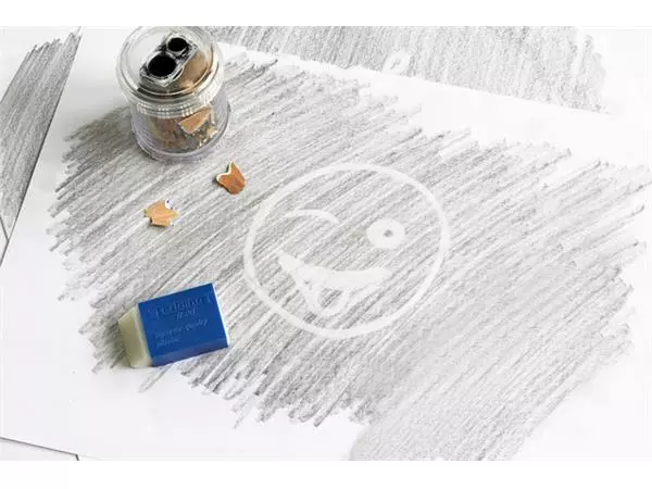 Gum edding R20 45x24x10mm met blauwe houder kunststof wit