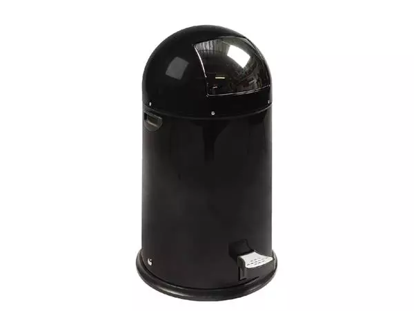 Een Afvalbak EKO Kickcan 33 liter mat zwart koop je bij Van Leeuwen Boeken- en kantoorartikelen