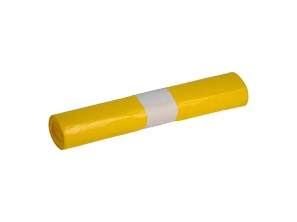 Een Afvalzak Powersterko HDPE T23 58x100cm 70L geel koop je bij Totaal Kantoor Goeree