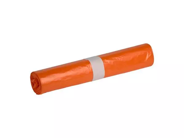 Een Afvalzak Powersterko HDPE T25 70x110cm 120L oranje koop je bij Totaal Kantoor Goeree